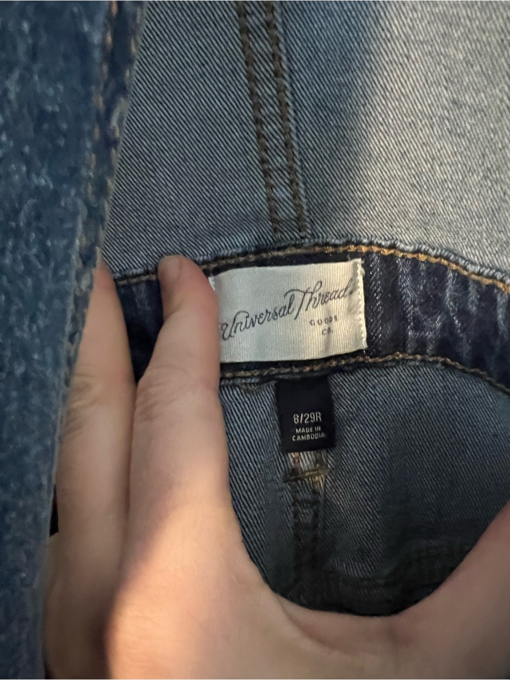 Universal Thread Dark Blue Denim Women's Overalls - Picture 3 of 4